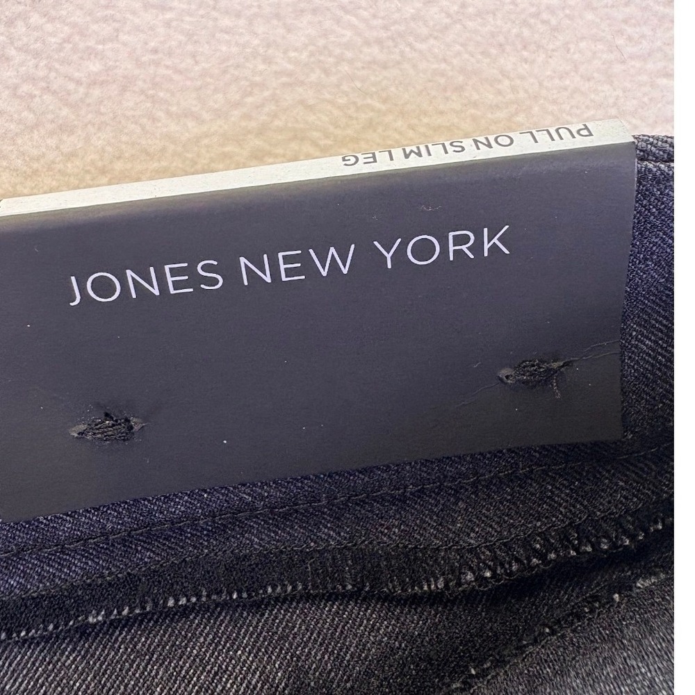 NWT Jones New York Jones & Co Women 1X Navy Blue Pull On Slim Leg Pants Career - Picture 4 of 11